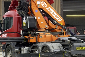 Hiab in operation