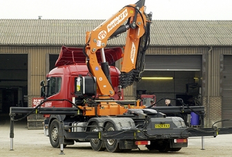 Hiab in operation