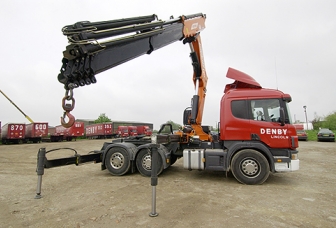 Hiab in operation