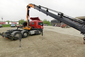 Crane fully extended