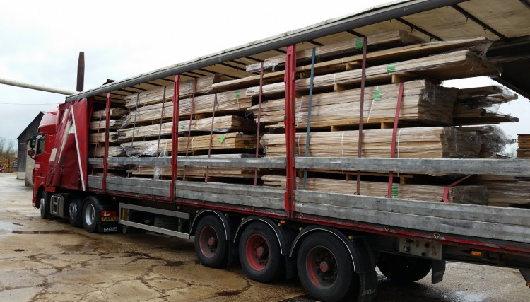 Timber loaded to go