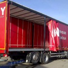 Rigid lorry - side access for loading